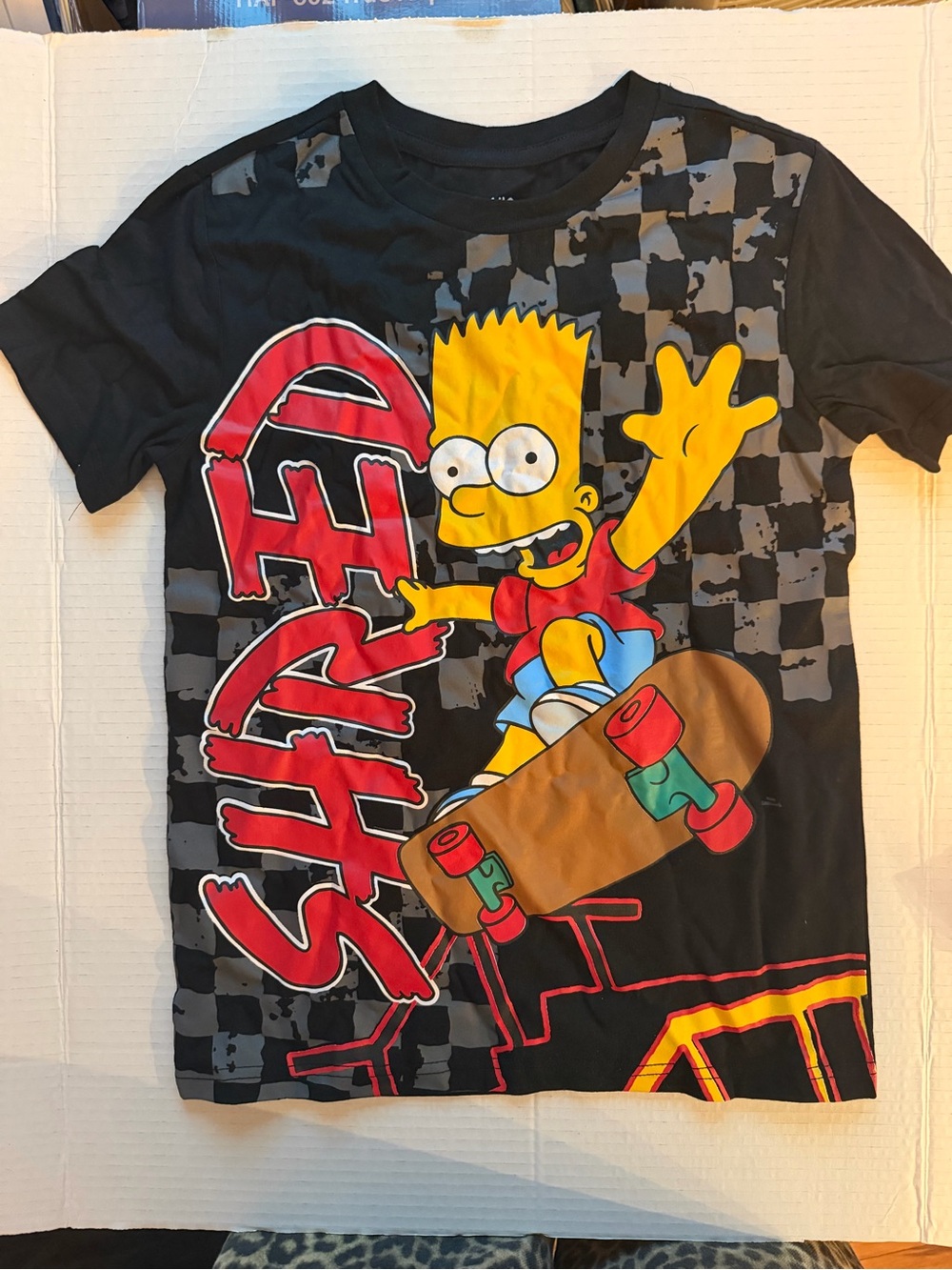 Bart Simpson Skate Graphic Tee - Black